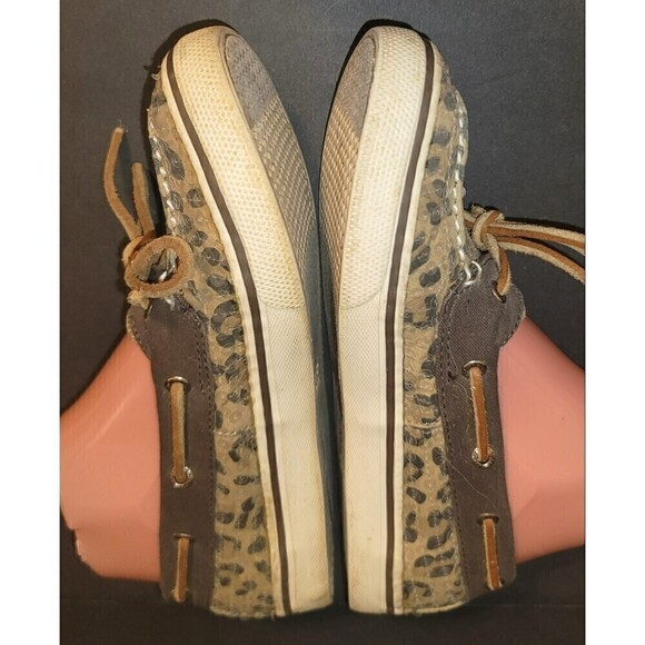 Sperry Top-Sider Shoe Bahama Boat Shoe Sequins Animal Print - Size 4 - Picture 8 of 13